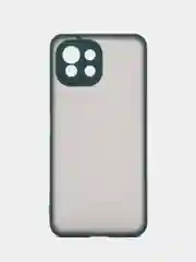 Тёмно-зелёный чехол Xiaomi Mi11 lite противоударный  матовый