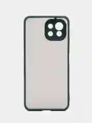 Тёмно-зелёный чехол Xiaomi Mi11 lite противоударный  матовый