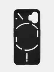 Черный чехол Nothing Phone 2 черный, силиконовый, матовый