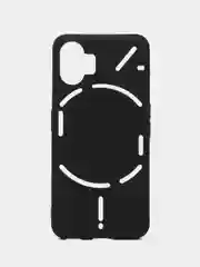 Черный чехол Nothing Phone 2 черный, силиконовый, матовый
