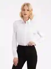 Белый рубашка с длинным рукавом женская, белая, классическая, блузка, школьная, для офиса