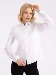 Белый рубашка с длинным рукавом женская, белая, классическая, блузка, школьная, для офиса