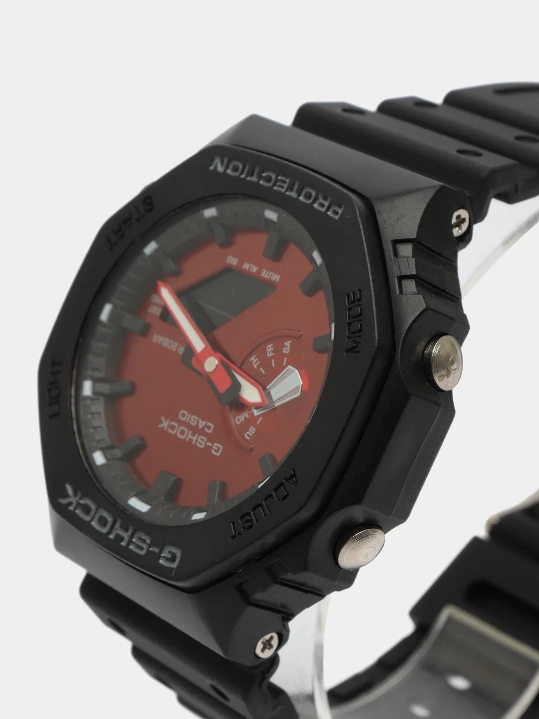 Багровый наручные военные часы G-Shock, электронные, мужские
