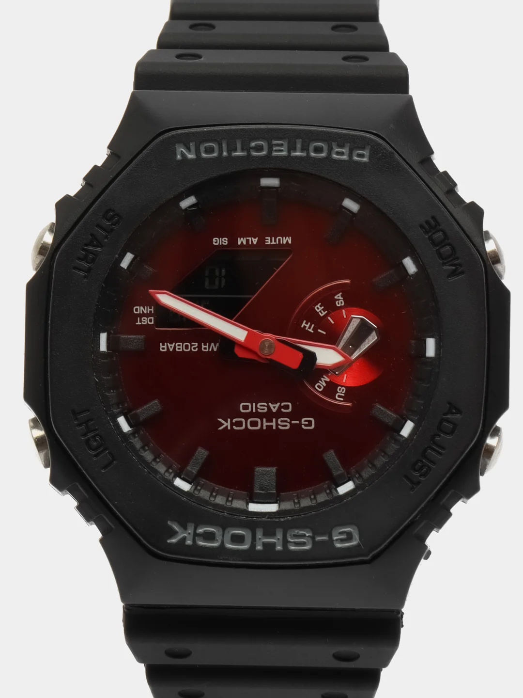 Багровый наручные военные часы G-Shock, электронные, мужские