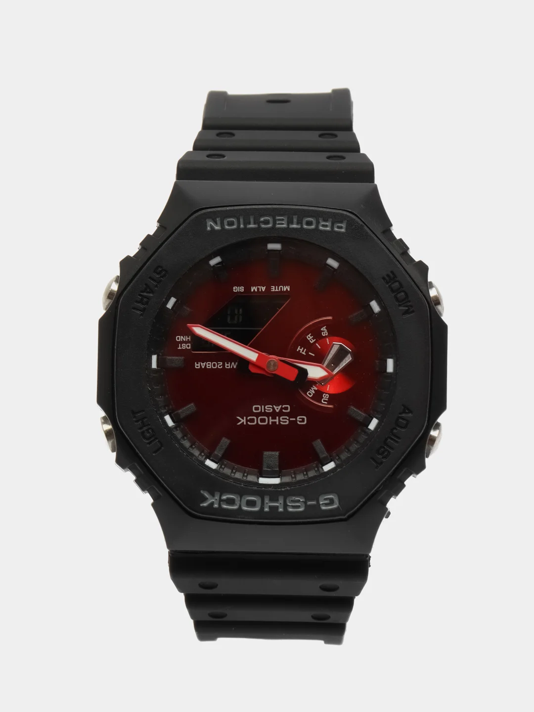 Багровый наручные военные часы G-Shock, электронные, мужские