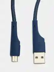 Синий кабель зарядный для быстрой зарядки, плетеный 6А, TypеС/MicroUSB/Lightning, для Андроид