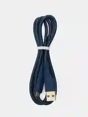 Синий кабель зарядный для быстрой зарядки, плетеный 6А, TypеС/MicroUSB/Lightning, для Андроид
