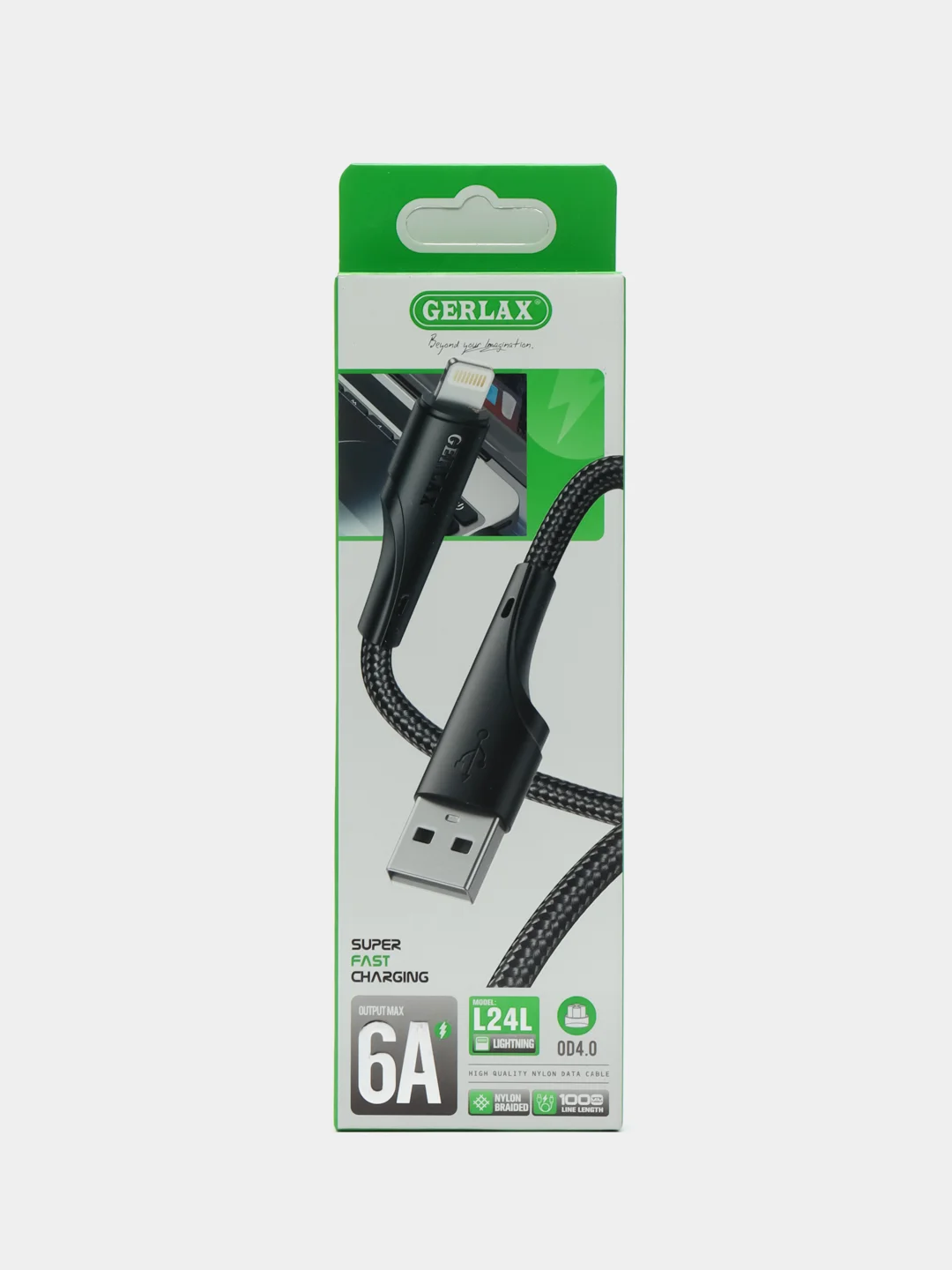 Черный кабель зарядный для быстрой зарядки, плетеный 6А, TypеС/MicroUSB/Lightning, для Андроид