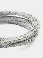 Серый кабель зарядный для быстрой зарядки плетеный TypeC/Micro/Lightning для Андроид/Айфон 6А