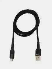 Черный кабель зарядный для быстрой зарядки плетеный Micro USB/Lightning для Анроид/Айфон 6А