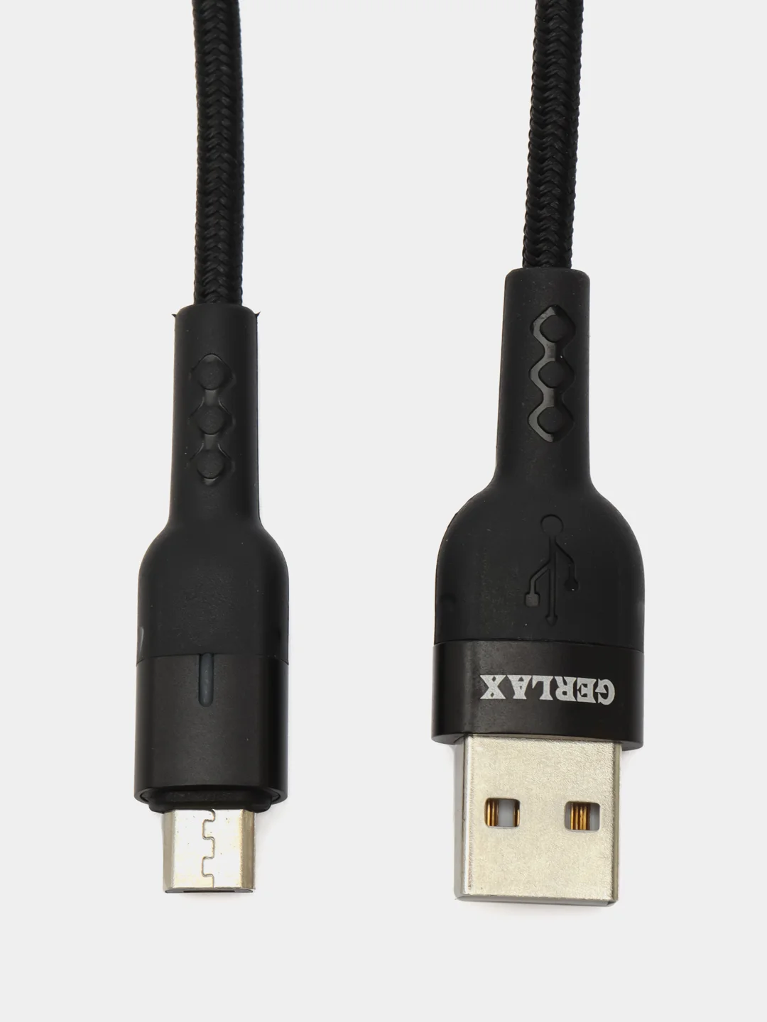 Черный кабель зарядный для быстрой зарядки плетеный Micro USB/Lightning для Анроид/Айфон 6А