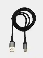 Черный зарядный кабель type-c плетеный для быстрой зарядки 1 метр USB 3.0 для Android 6A