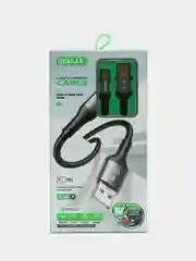 Черный зарядный кабель type-c плетеный для быстрой зарядки 1 метр USB 3.0 для Android 6A