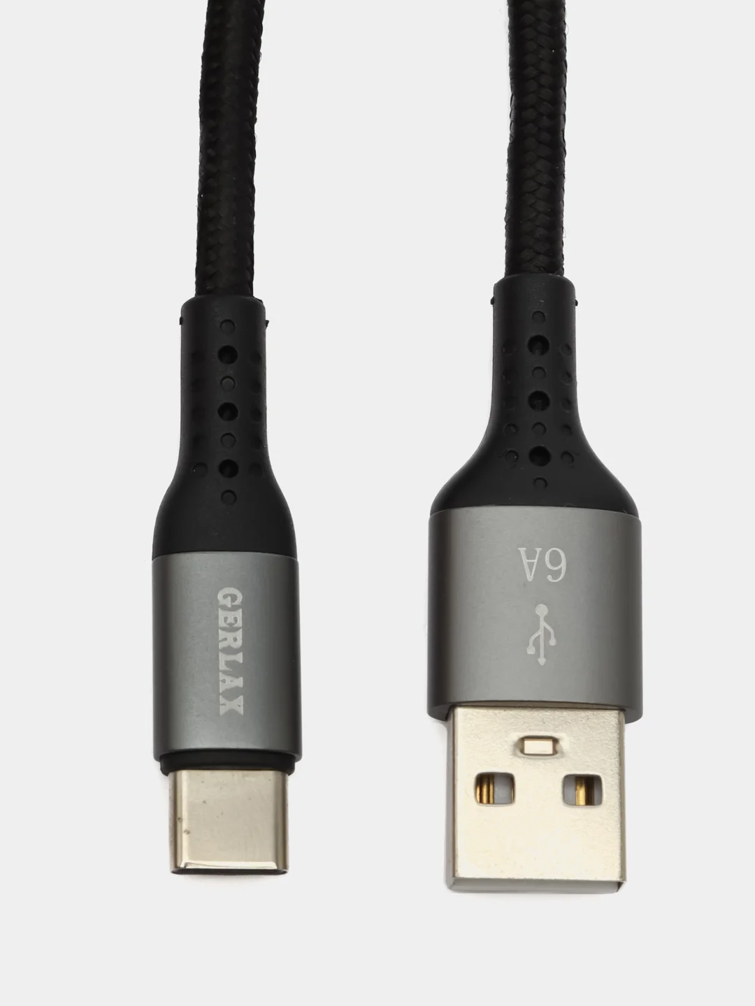 Черный зарядный кабель type-c плетеный для быстрой зарядки 1 метр USB 3.0 для Android 6A