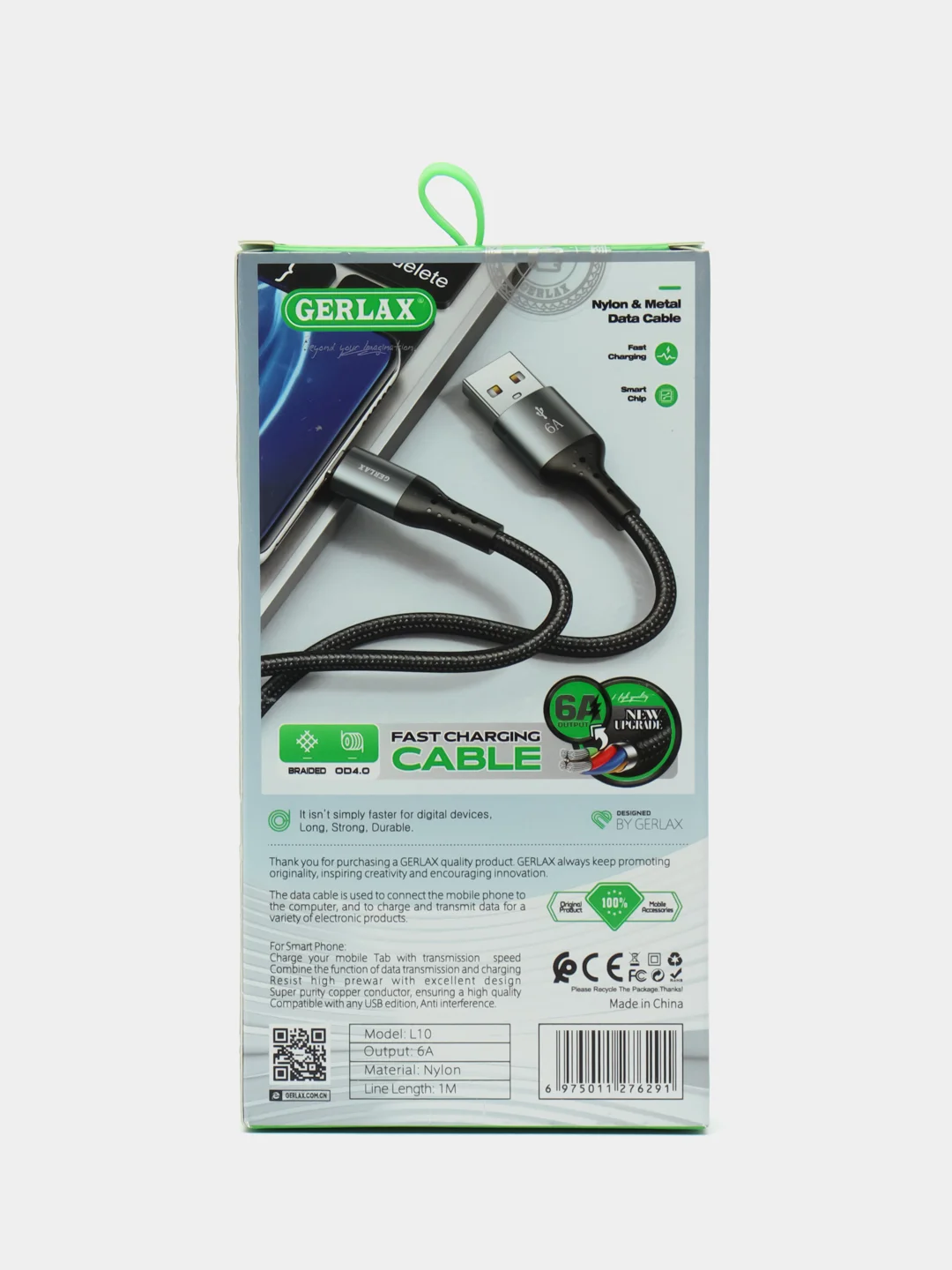 Черный зарядный кабель type-c плетеный для быстрой зарядки 1 метр USB 3.0 для Android 6A