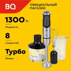Блендер погружной BQ HB1232SS Черно-серебристый