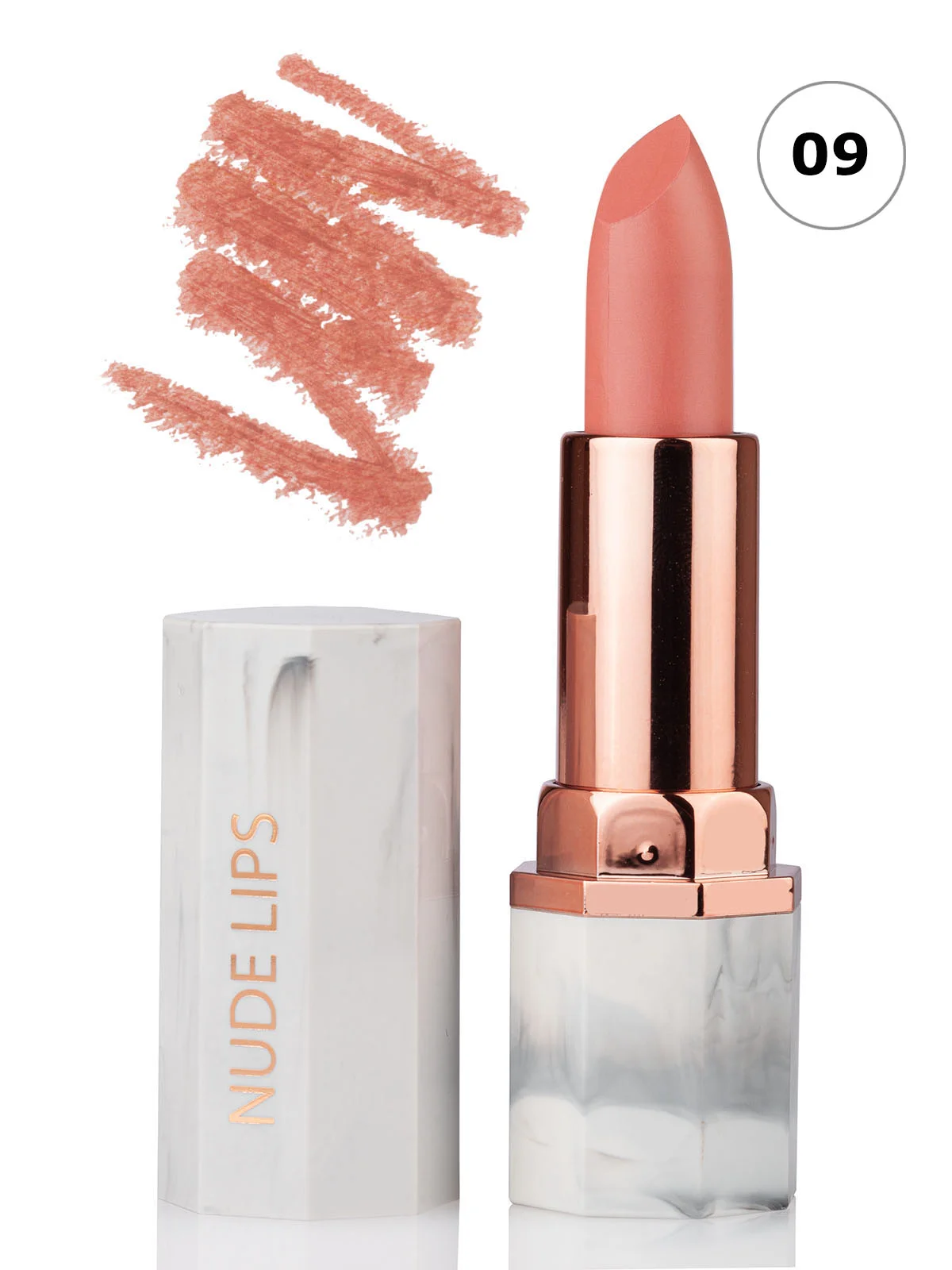 Коралловый меланж матовая губная помада NUDE LIPS