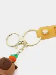Оранжевый брелок для рюкзака и ключей "Капибара"