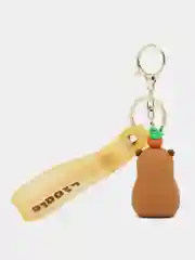 Оранжевый брелок для рюкзака и ключей "Капибара"