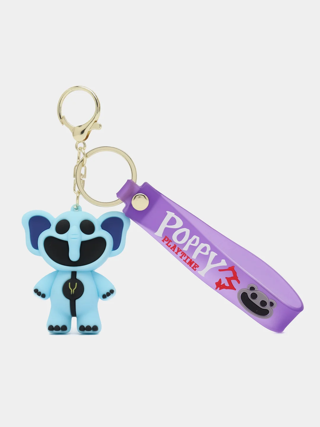 Голубой брелок для ключей и рюкзака Улыбающиеся твари Poppy playtime