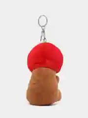 Красный мягкий брелок для рюкзака и ключей "Капибара"