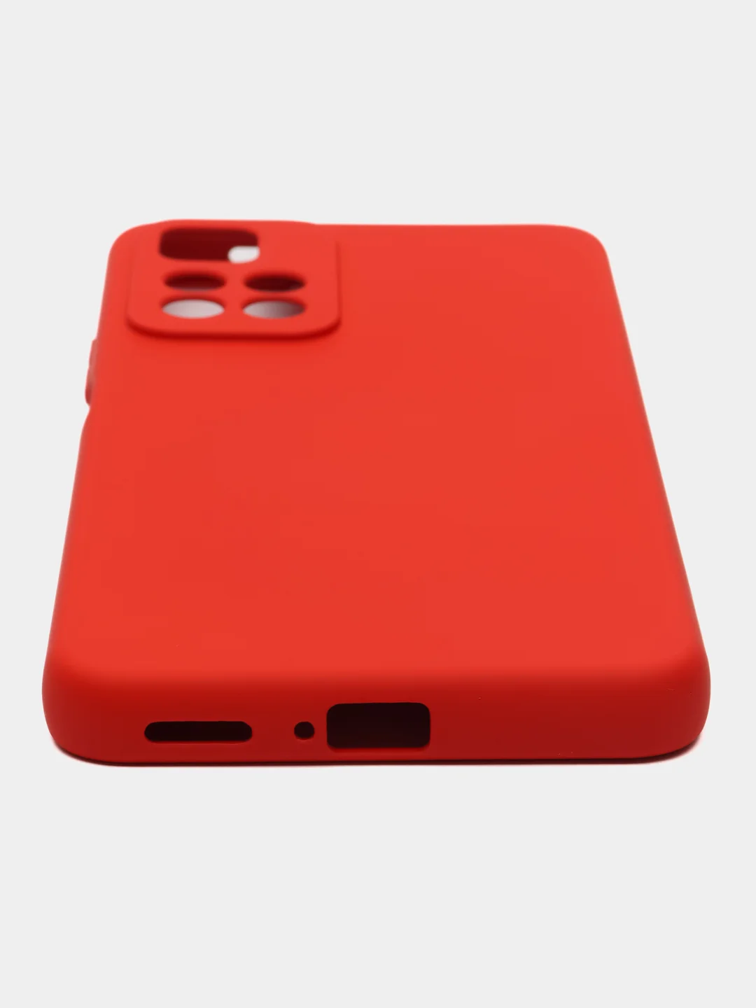 Красный чехол силиконовый Xiaomi Note 11 pro plus  5G матовый с защитой камеры