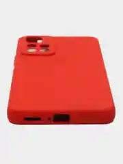Красный чехол силиконовый Xiaomi Note 11 pro plus  5G матовый с защитой камеры