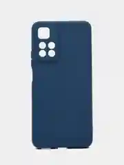 Темно-синий чехол силиконовый Xiaomi Note 11 pro plus  5G матовый с защитой камеры