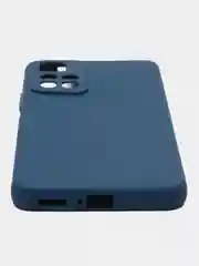 Темно-синий чехол силиконовый Xiaomi Note 11 pro plus  5G матовый с защитой камеры