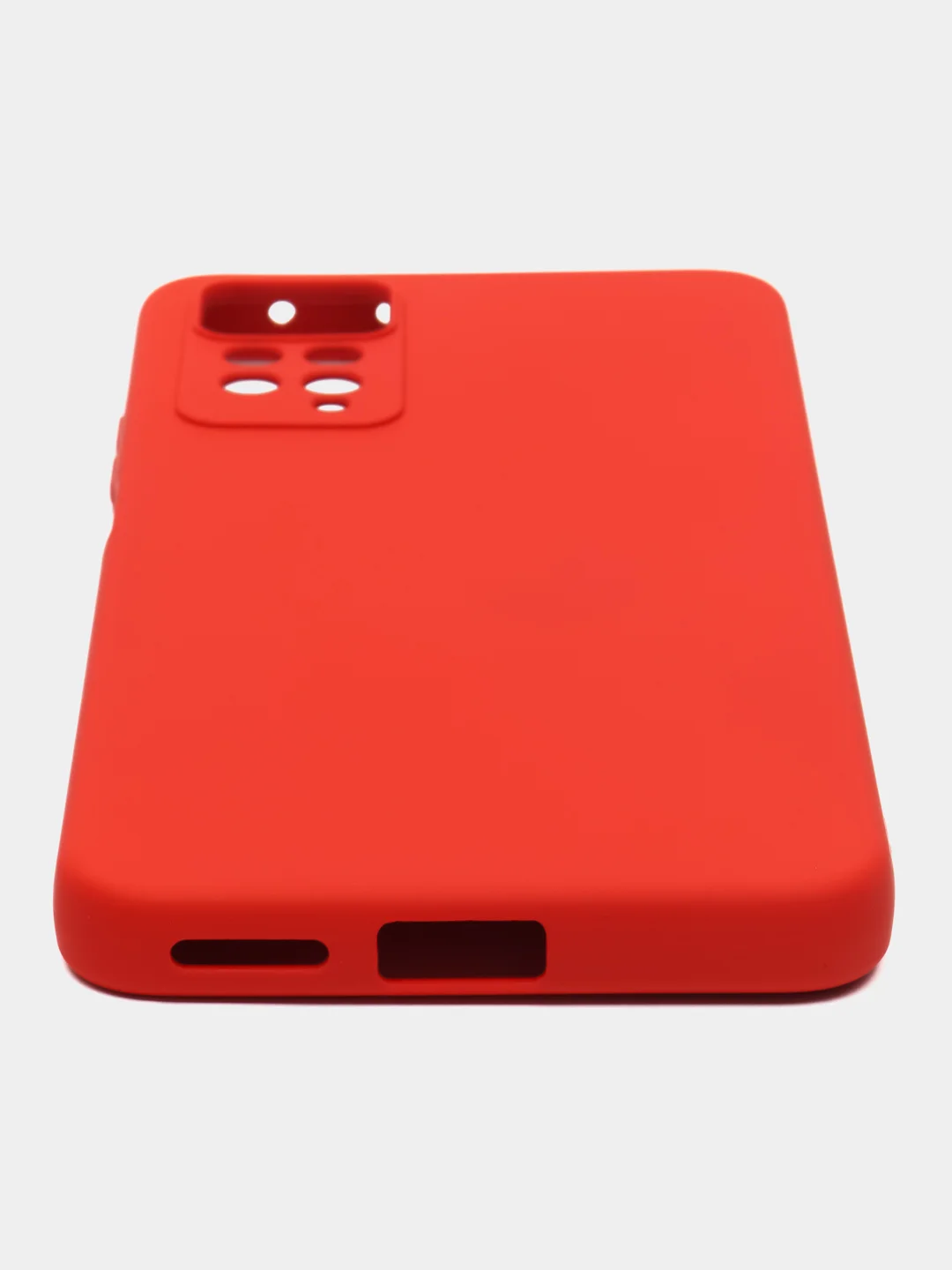 Красный чехол силиконовый Xiaomi Note 11 pro  5G матовый с защитой камеры