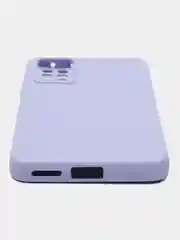 Сиреневый чехол силиконовый Xiaomi Note 11 pro  5G матовый с защитой камеры