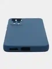 Темно-синий чехол силиконовый Xiaomi Note 11 pro  5G матовый с защитой камеры