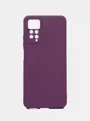 Фиолетовый чехол силиконовый Xiaomi Note 11 pro  5G матовый с защитой камеры