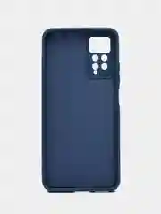 Темно-синий чехол силиконовый Xiaomi Note 11 pro  5G матовый с защитой камеры