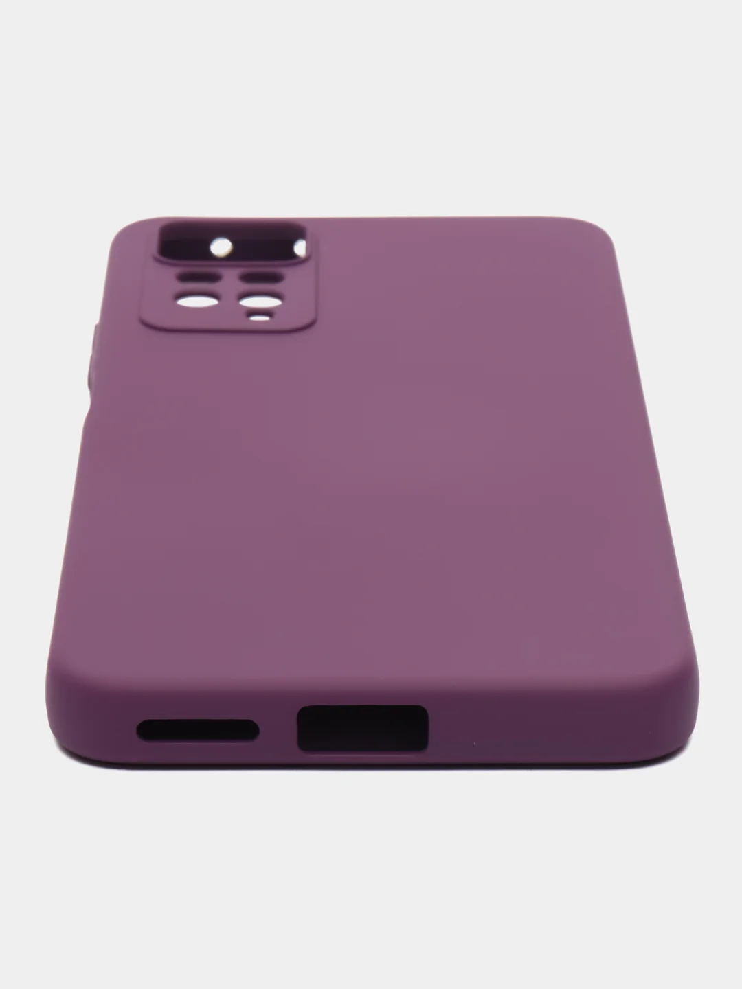 Фиолетовый чехол силиконовый Xiaomi Note 11 pro  5G матовый с защитой камеры