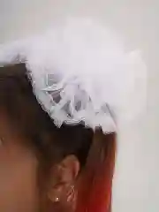 Белые пышные школьные бантики