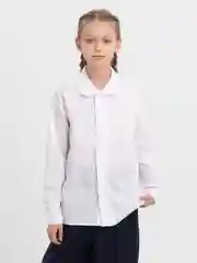 Школьная блузка для девочки, хлопок, классическая белая рубашка