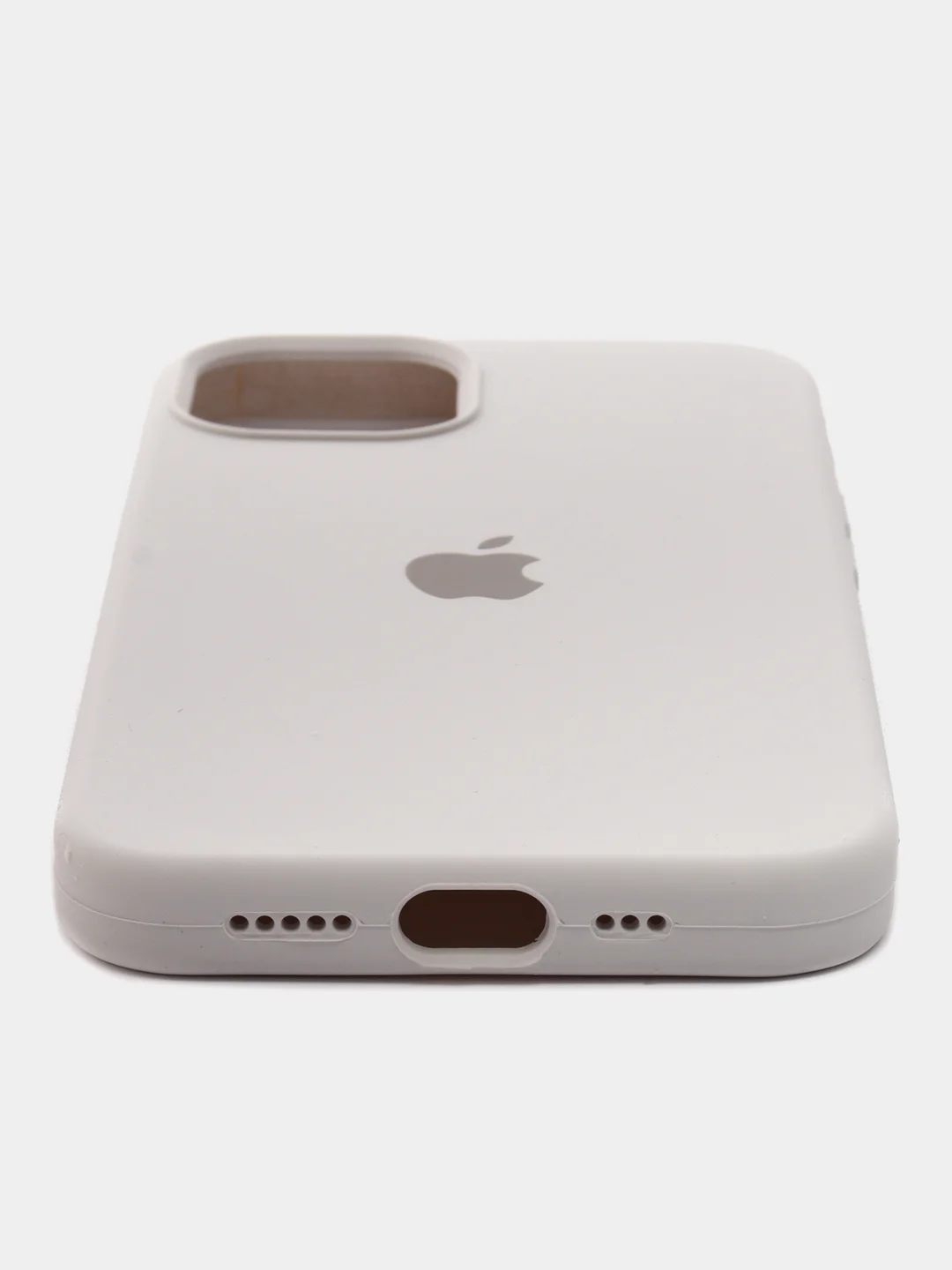 Белый чехол силиконовый Silicone Case iPhone 13 / 13 Pro / 13 Pro Max, закрытый низ