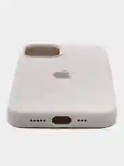 Белый чехол силиконовый Silicone Case iPhone 13 / 13 Pro / 13 Pro Max, закрытый низ