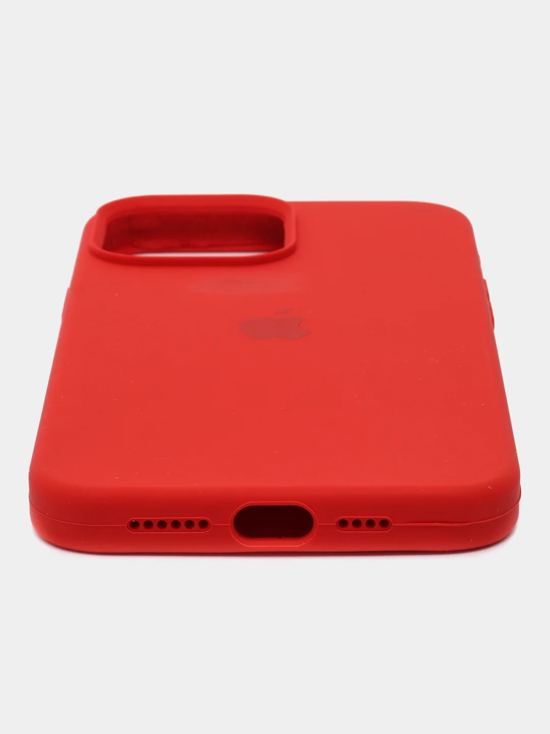Красный чехол силиконовый Silicone Case iPhone 13 / 13 Pro / 13 Pro Max, закрытый низ