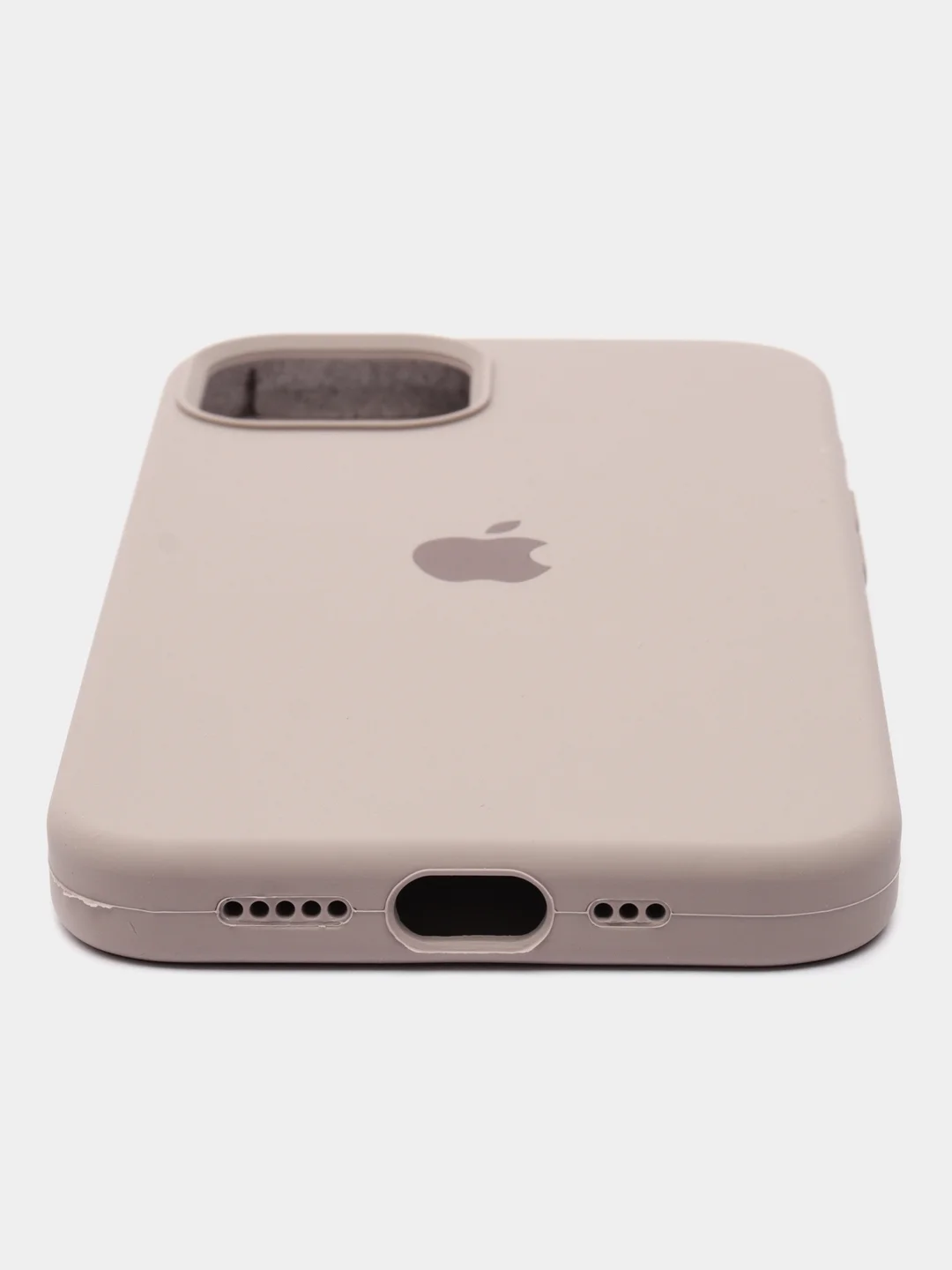 Бежевый меланж чехол силиконовый Silicone Case iPhone 13 / 13 Pro / 13 Pro Max, закрытый низ