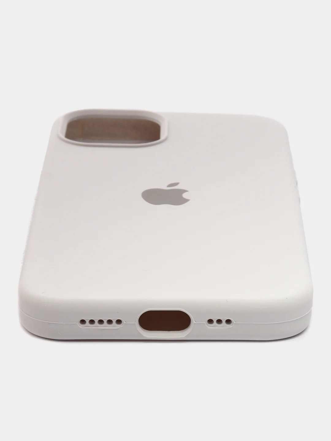 Белый чехол силиконовый Silicone Case iPhone 13 / 13 Pro / 13 Pro Max, закрытый низ