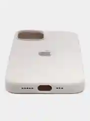 Белый чехол силиконовый Silicone Case iPhone 13 / 13 Pro / 13 Pro Max, закрытый низ