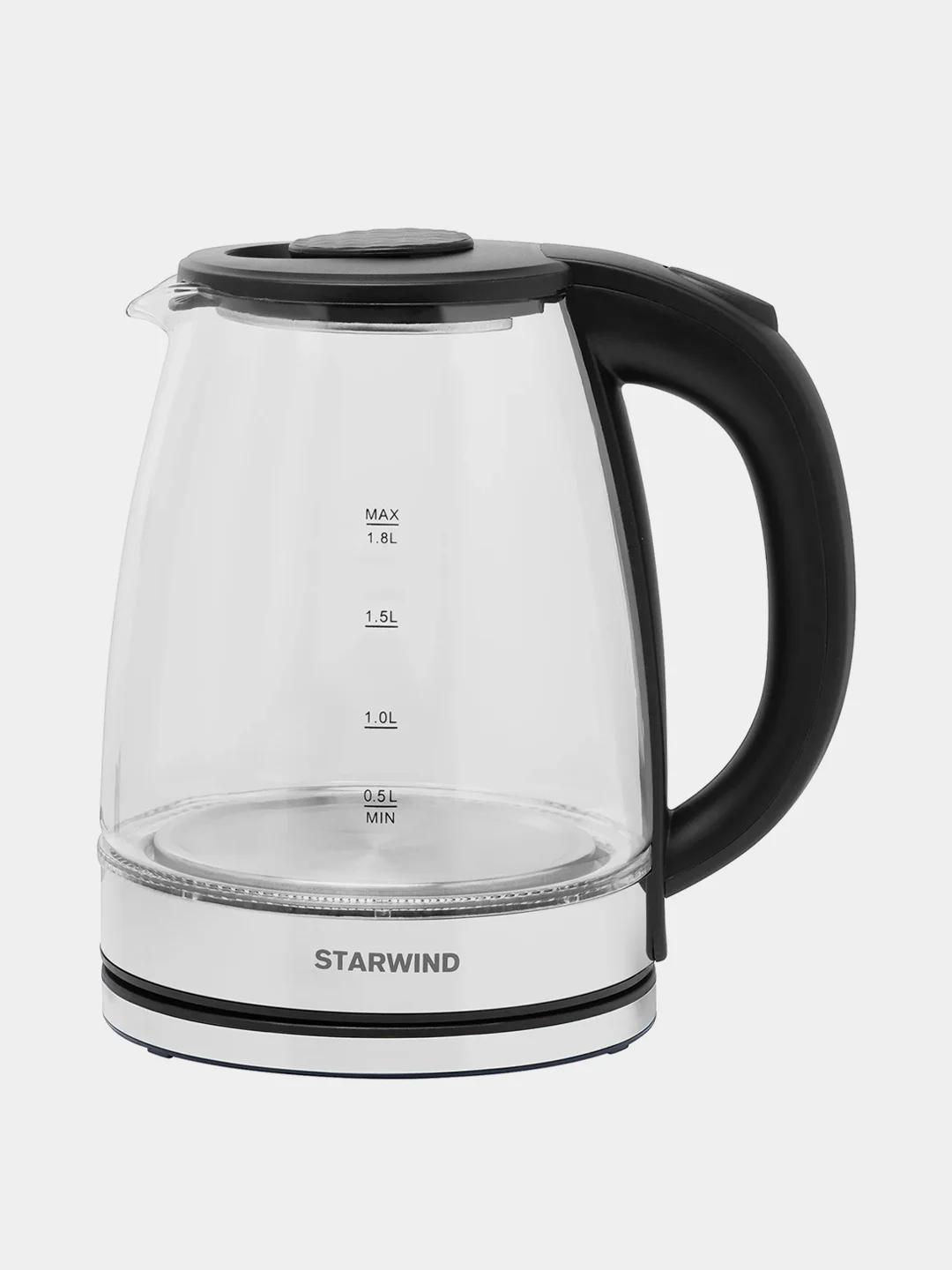Чайник электрический Starwind SKG2050, корпус из стекла, 1.8 л, 1800 Вт