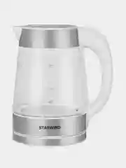 Чайник Starwind SKG2011, 1.7л, 2200Вт, белый/серебристый