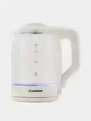 Чайник Starwind SKG1056, 1.8л, 2000Вт, белый/прозрачный