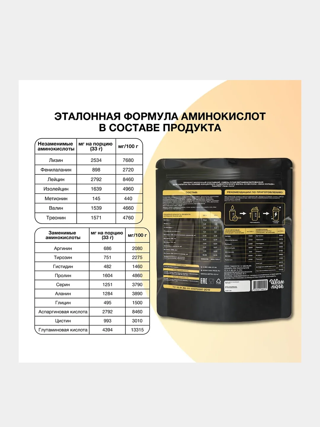 Протеин сывороточный Иван-поле TobePRO, 900 г