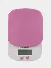 Весы кухонные электронные Starwind SSK2157, максимальный вес 2 кг, розовые