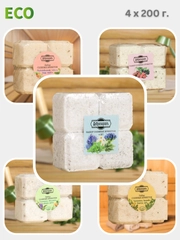 ECO Соль для бани (набор 4 шт) с травами. Соляной брикет, набор 4 шт. х 200 г