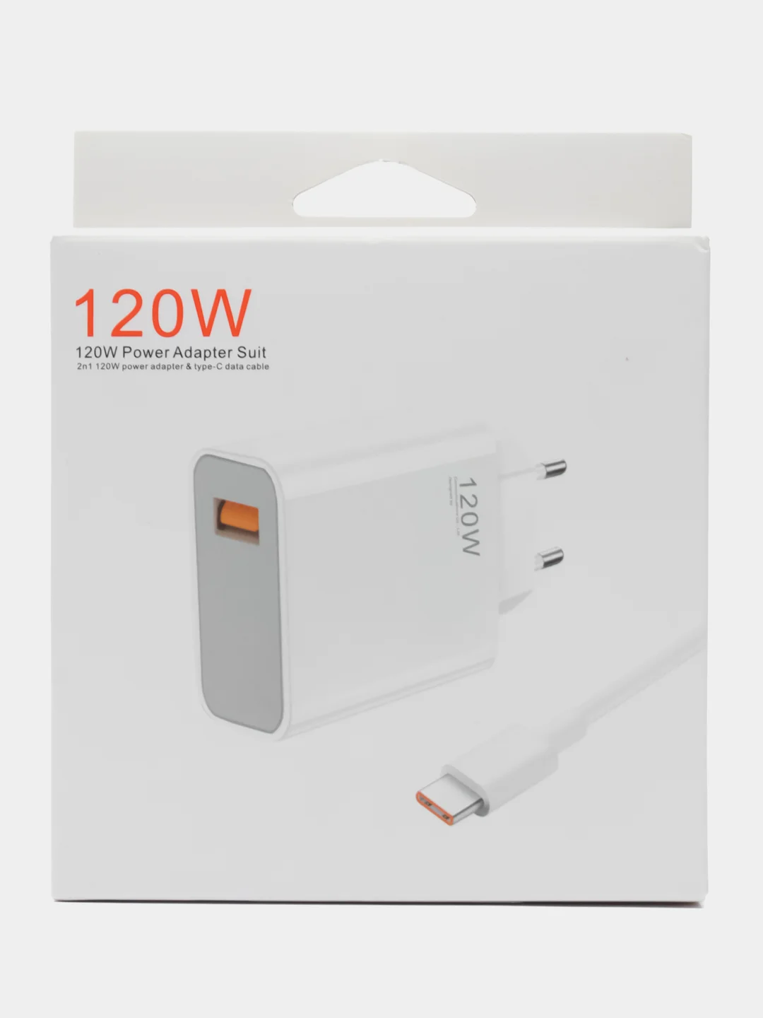 Сетевое зарядное устройство блок питания 120 ватт с проводом USB Type C мощность 120Watt